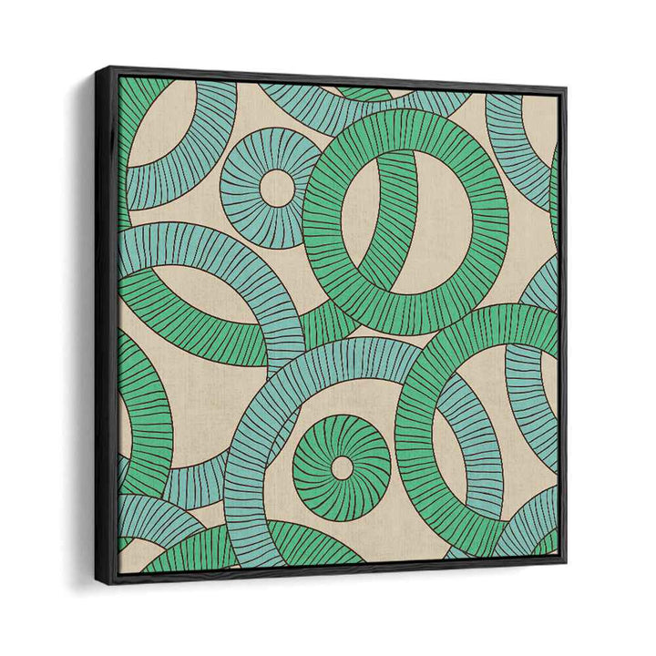 Geometric Loops Geometric Art Artwork in Black Floater Frame