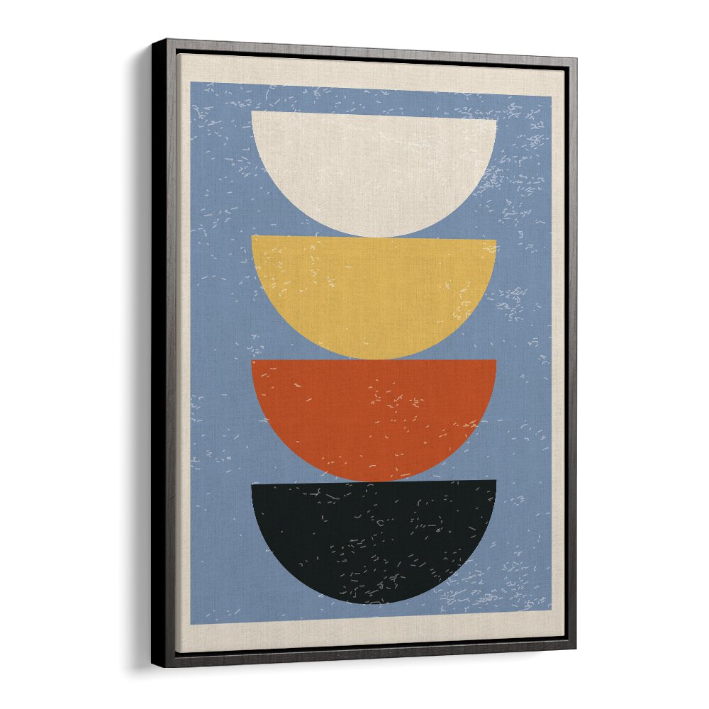 Geometric Modern Abstract I Geometric Art Artwork in Black Floater Frame