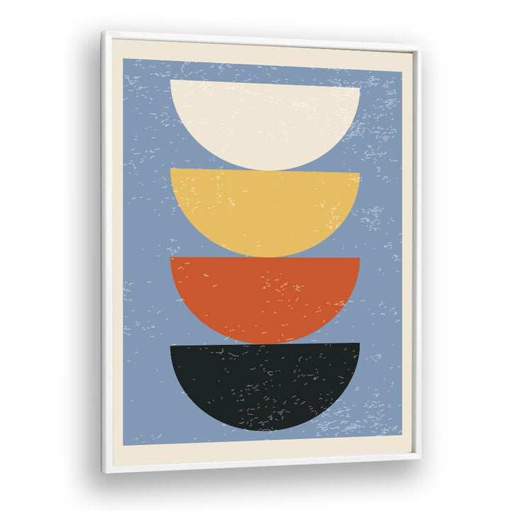 Geometric Modern Abstract I Geometric art Artwork in White Plain Frame