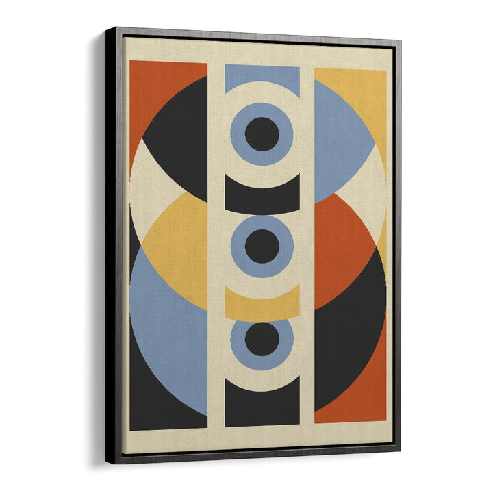 Geometric Modern Abstract II Geometric Art Artwork in Black Floater Frame