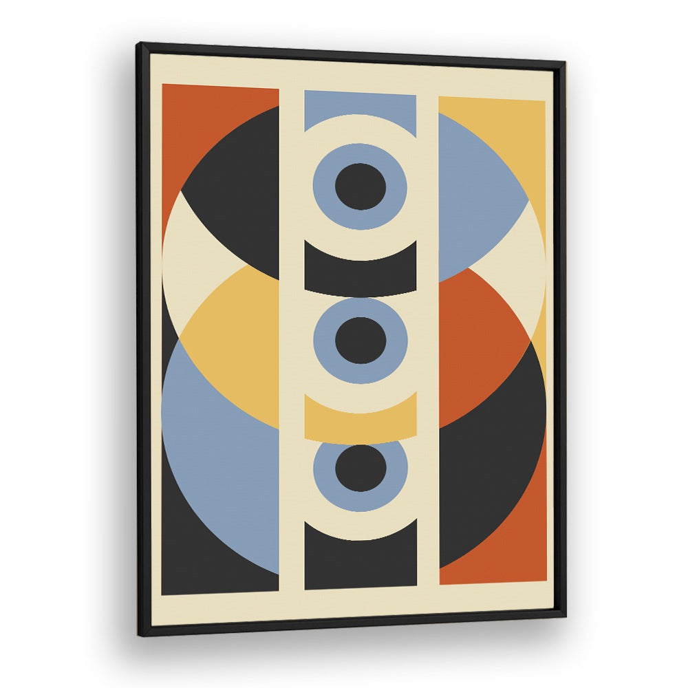 Geometric Modern Abstract II Geometric art Artwork in Black Plain Frame