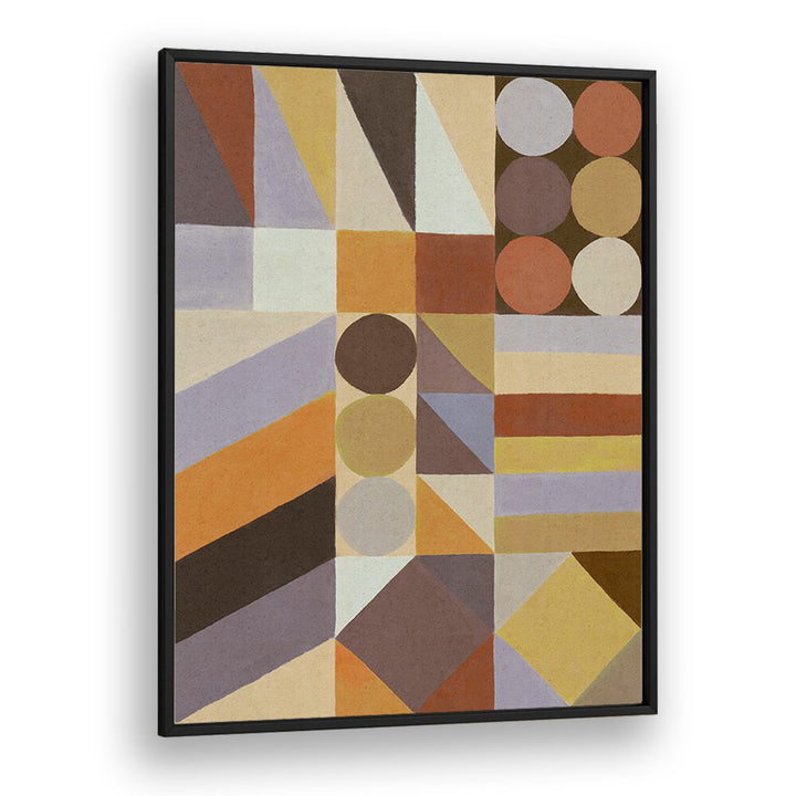 Geometric Shapes And Colors I Geometric art Artwork in Black Plain Frame