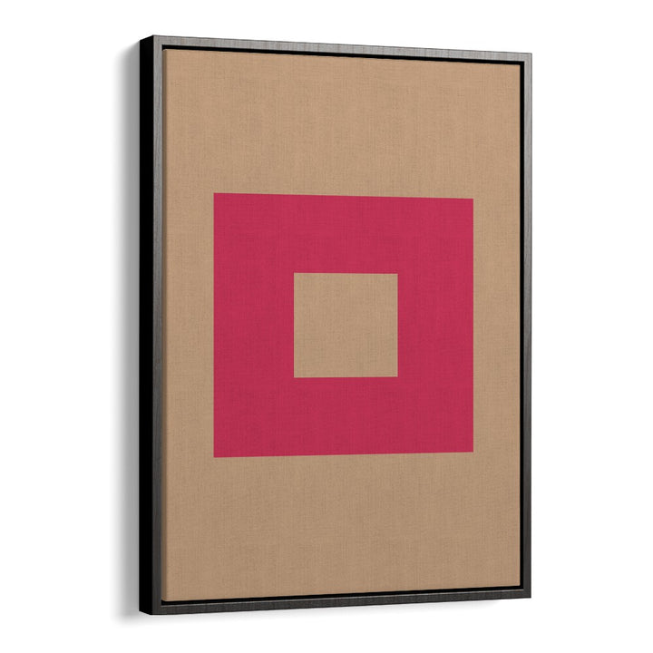 Geometrical Color Blocks I Geometric Art Artwork in Black Floater Frame