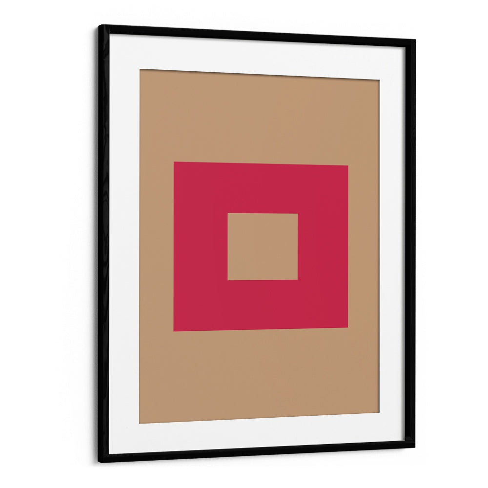 Geometrical Color Blocks I Geometric Art Artwork in Black Frame With Mount