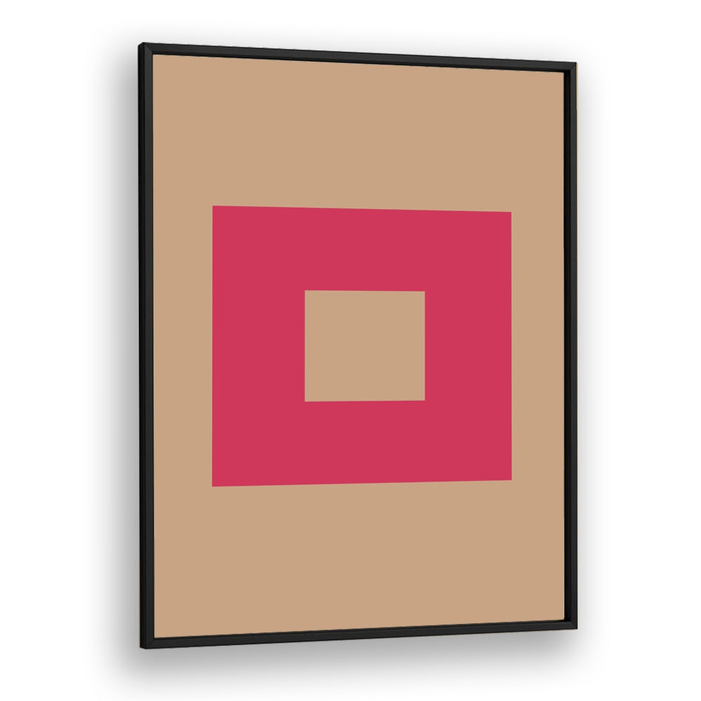 Geometrical Color Blocks I Geometric art Artwork in Black Plain Frame