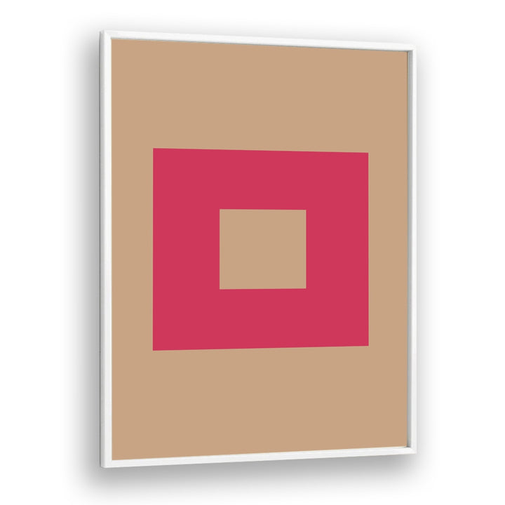 Geometrical Color Blocks I Geometric art Artwork in White Plain Frame