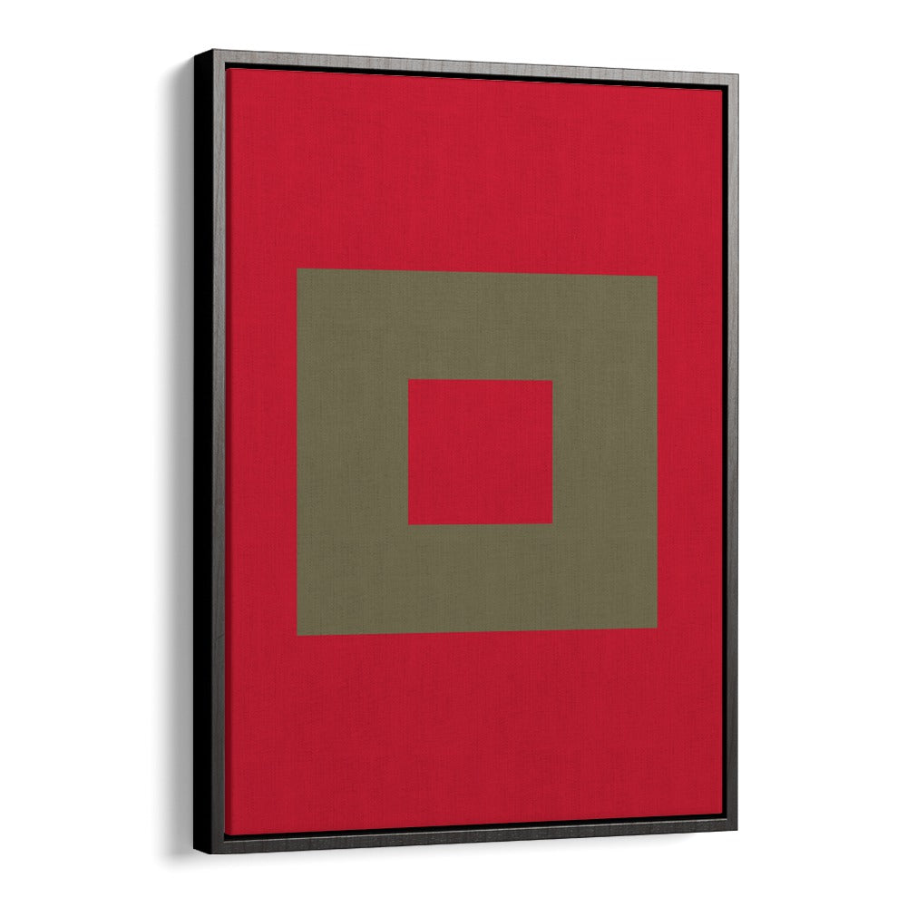 Geometrical Color Blocks III Geometric Art Artwork in Black Floater Frame