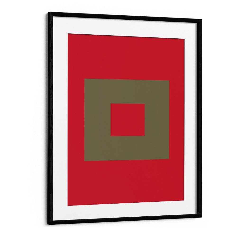 Geometrical Color Blocks III Geometric Art Artwork in Black Frame With Mount