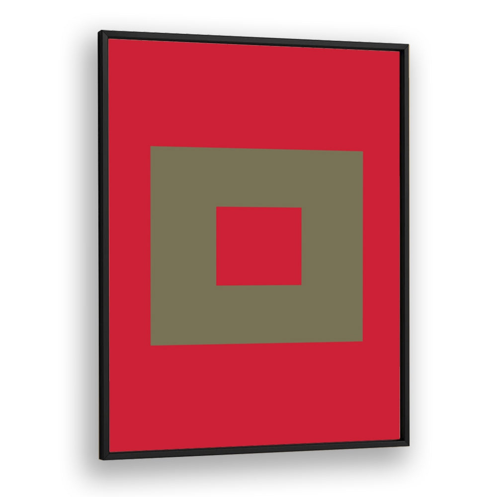 Geometrical Color Blocks III Geometric art Artwork in Black Plain Frame