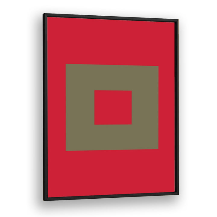 Geometrical Color Blocks III Geometric art Artwork in Black Plain Frame