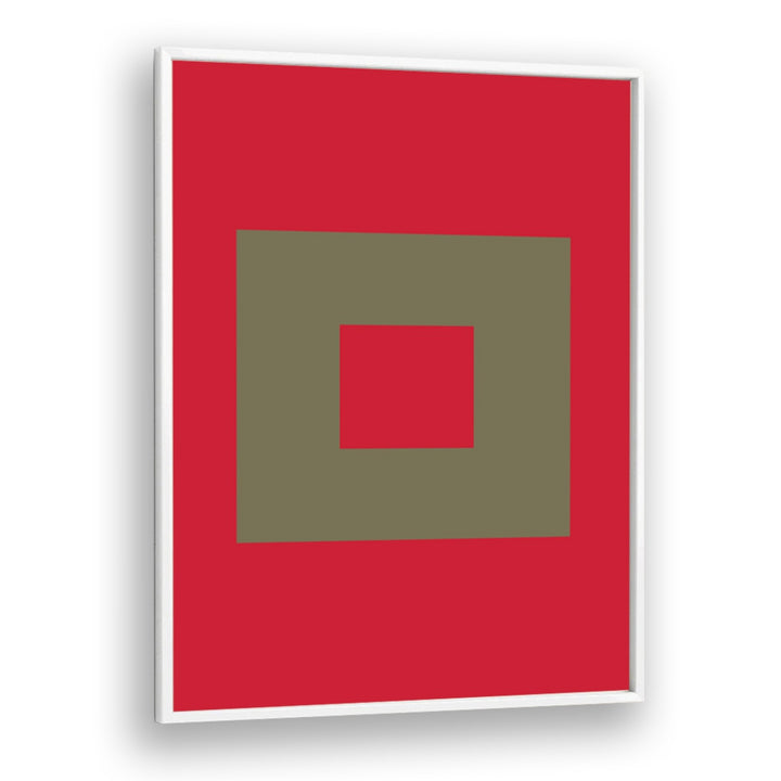 Geometrical Color Blocks III Geometric art Artwork in White Plain Frame