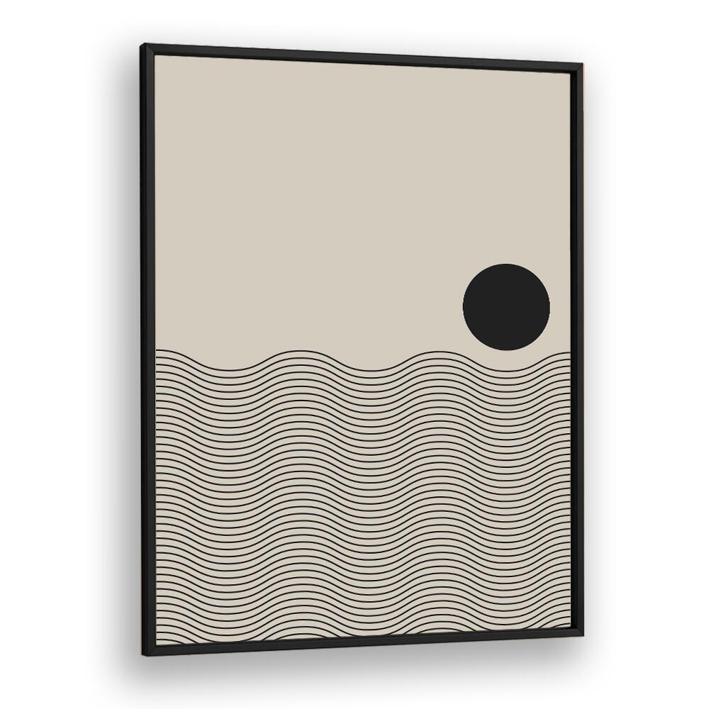 Geometrical Lines I Geometric art Artwork in Black Plain Frame