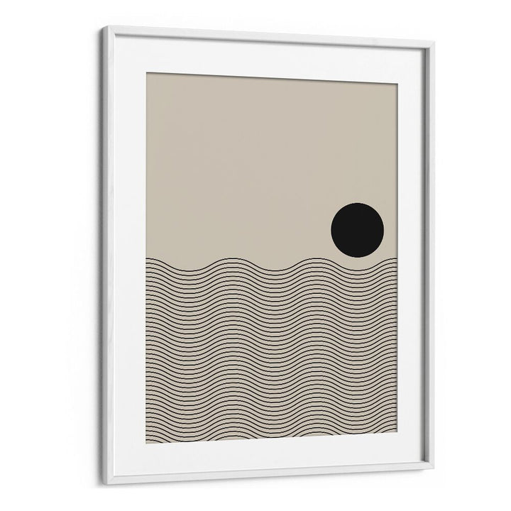 Geometrical Lines I Geometric Art Artwork in White Frame With Mount