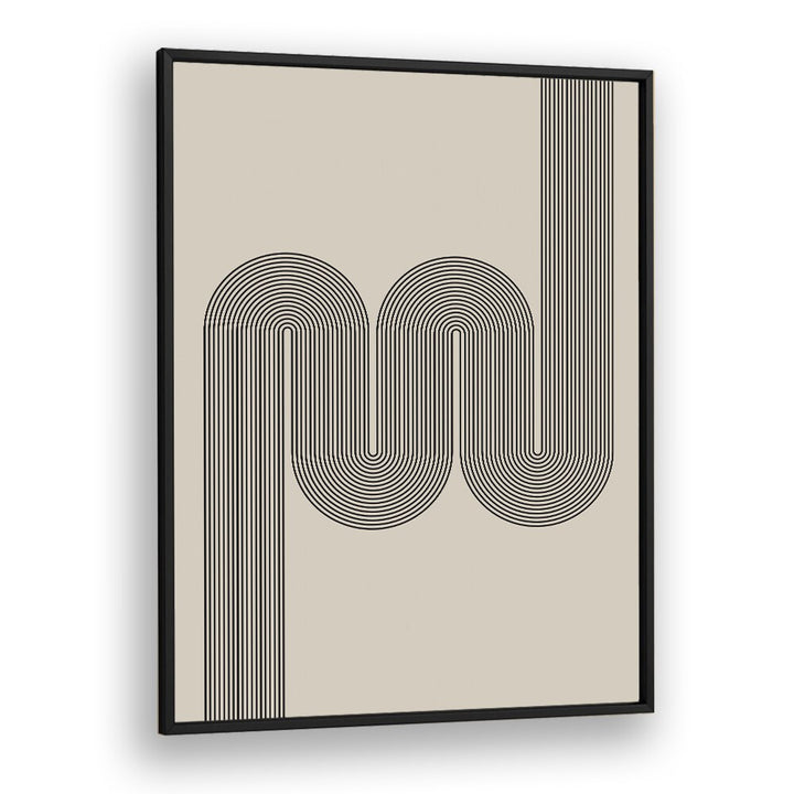 Geometrical Lines II Geometric art Artwork in Black Plain Frame