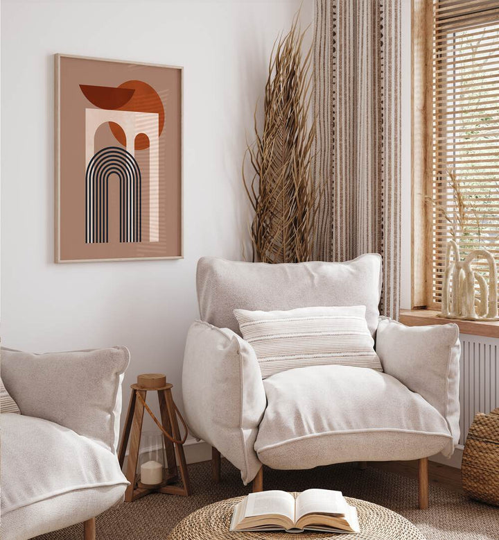 GEOMETRIC COMPOSITION I , BOHO ART PAINTINGS