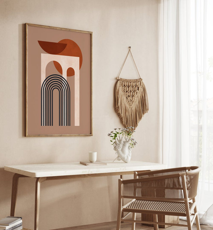 GEOMETRIC COMPOSITION I , BOHO ART PAINTINGS