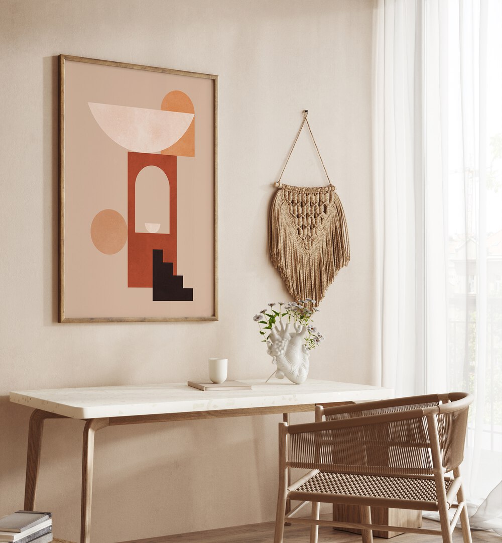 GEOMETRIC COMPOSITION II , BOHO ART PAINTINGS