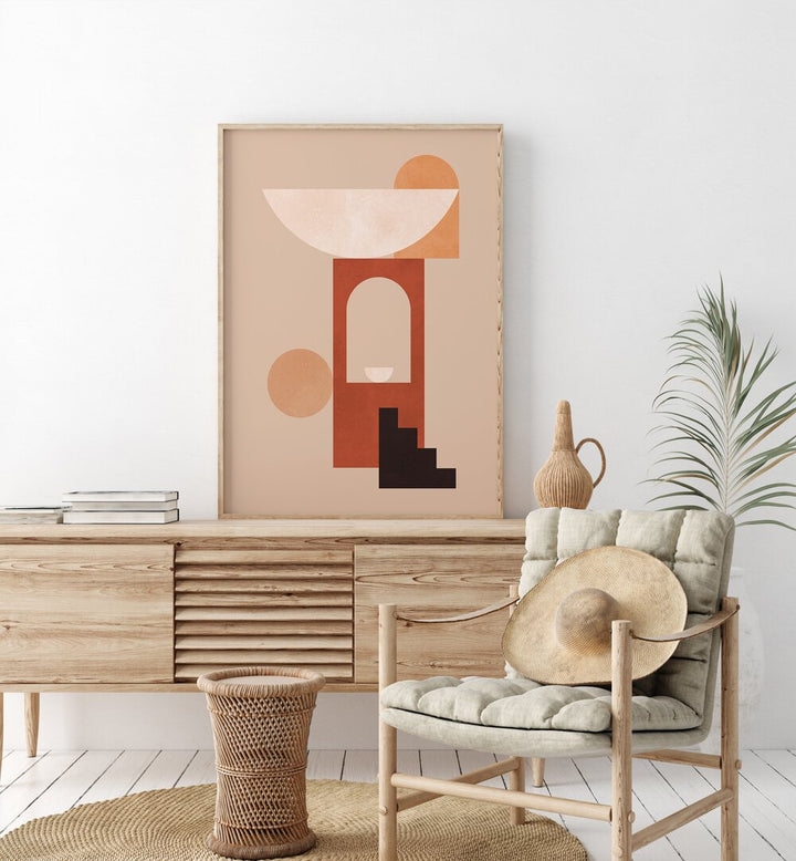 GEOMETRIC COMPOSITION II , BOHO ART PAINTINGS