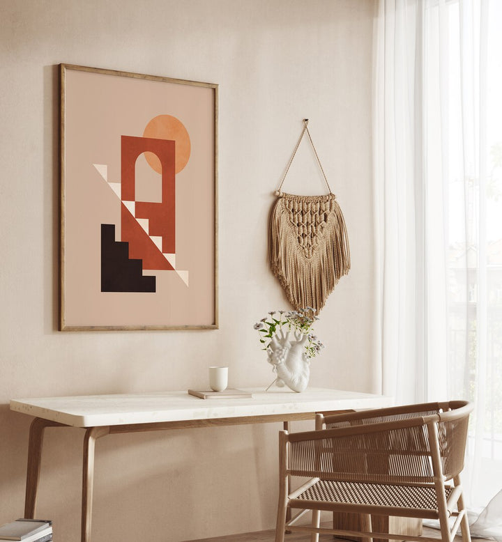 GEOMETRIC COMPOSITION III , BOHO ART PAINTINGS