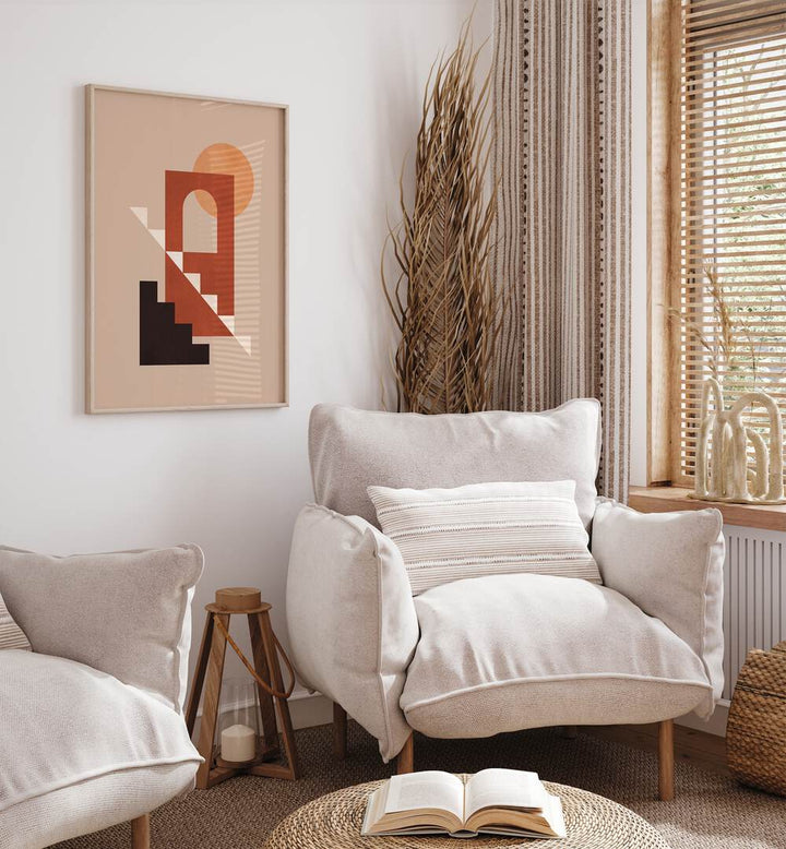 GEOMETRIC COMPOSITION III , BOHO ART PAINTINGS