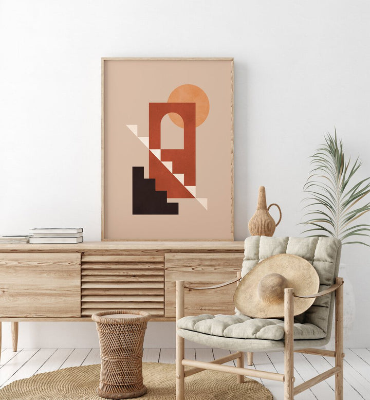 GEOMETRIC COMPOSITION III , BOHO ART PAINTINGS