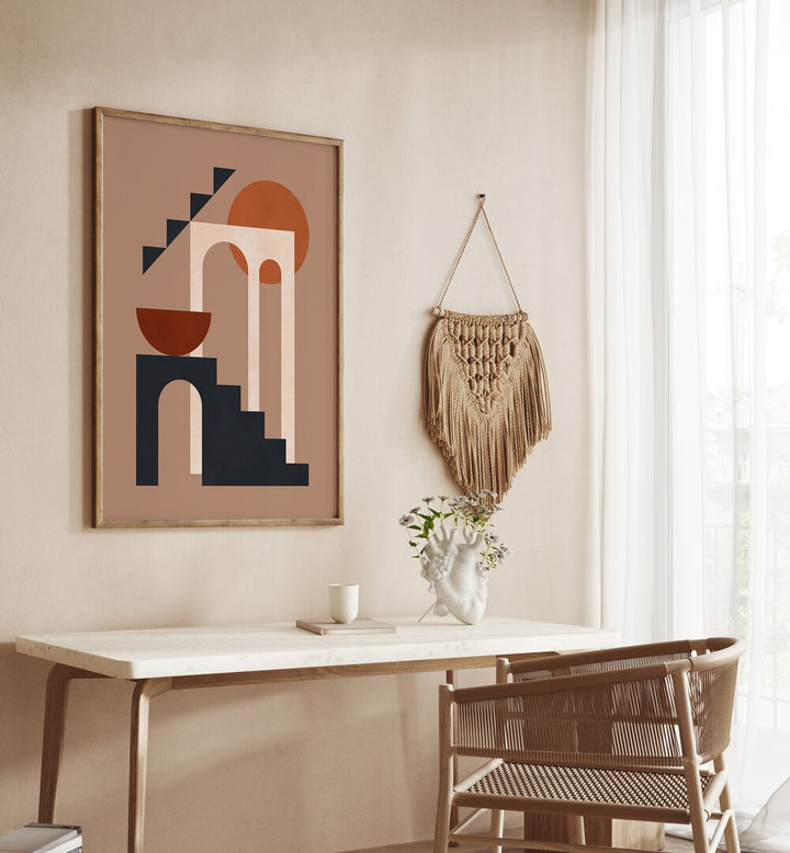 GEOMETRIC COMPOSITION VI , BOHO ART PAINTINGS
