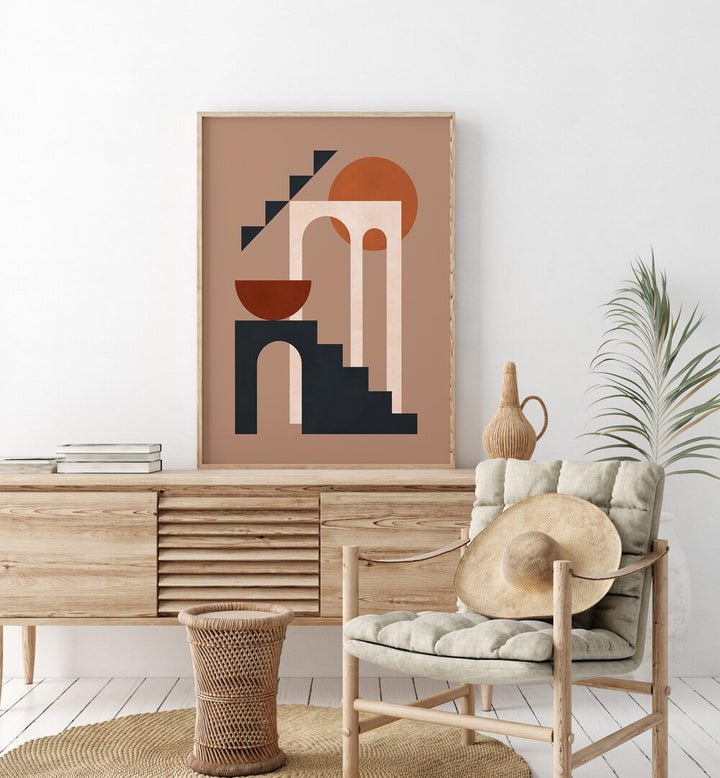 GEOMETRIC COMPOSITION VI , BOHO ART PAINTINGS