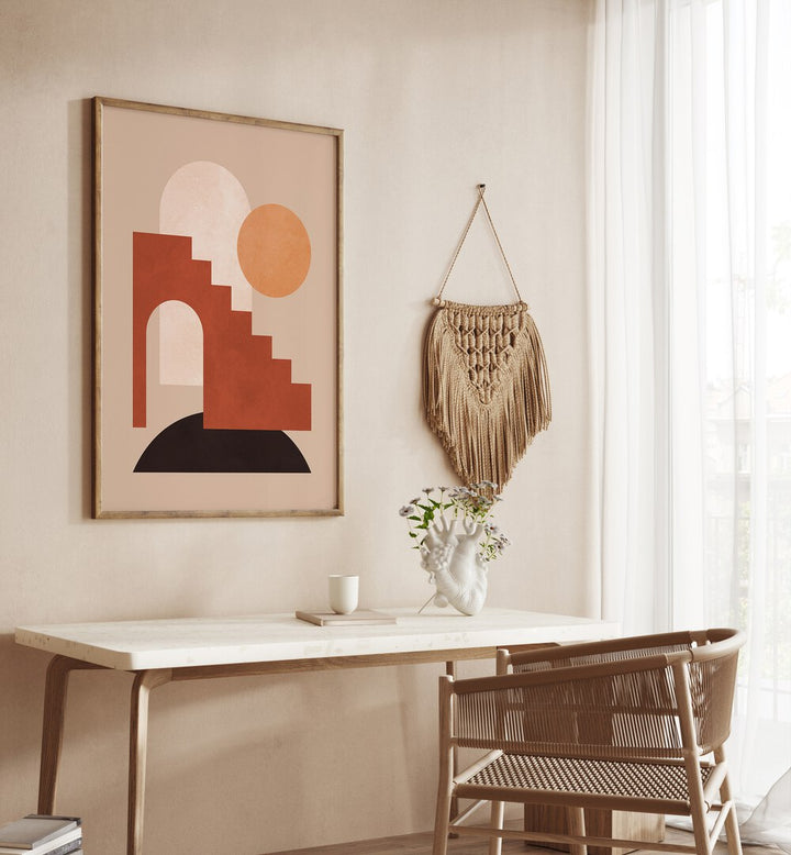 GEOMETRIC COMPOSITION IV , BOHO ART PAINTINGS