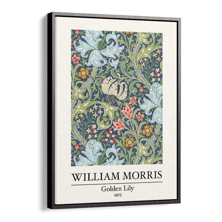 Gilded Elegance William Morris' 'golden Lily' (1870) William Morris's art painting Artwork in Black Floater Frame