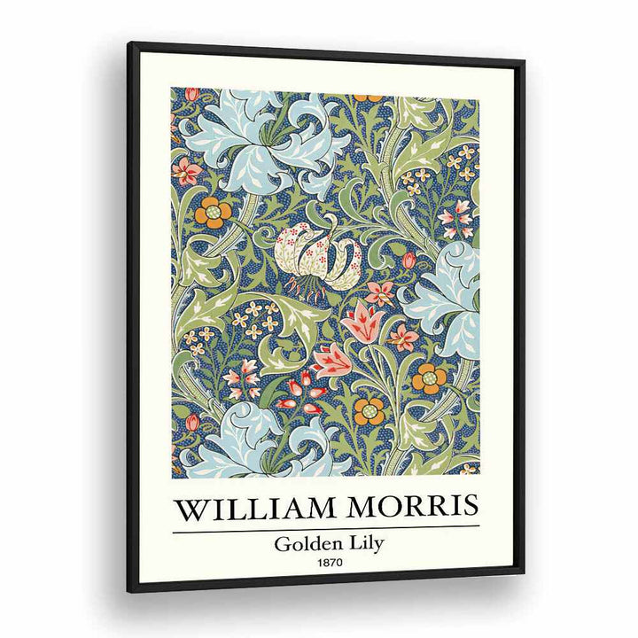 Gilded Elegance William Morris' 'golden Lily' (1870) William Morris's art painting Artwork in Black Plain Frame