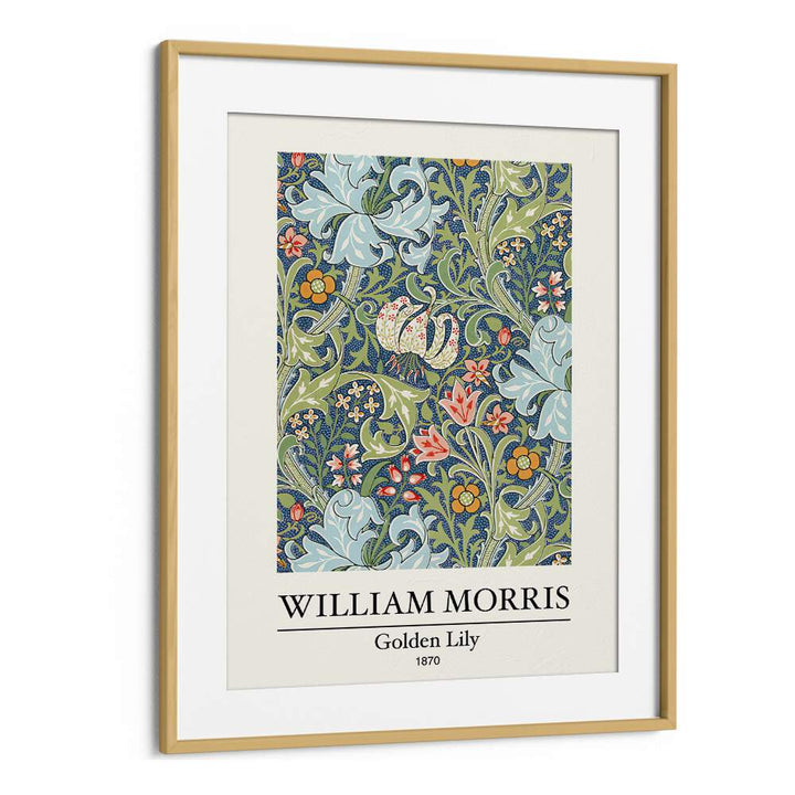 Gilded Elegance William Morris' 'golden Lily' (1870) William Morris's art painting Artwork in Oak Wood Frame With Mount