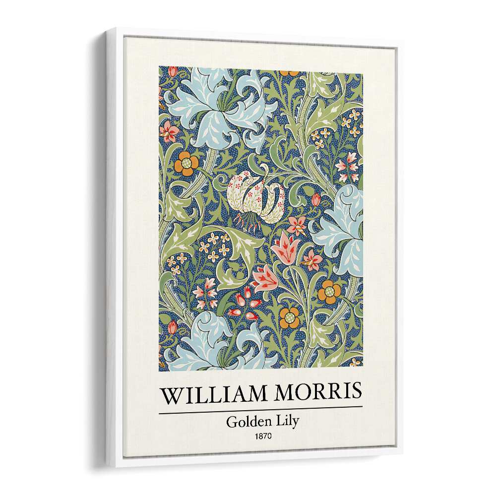 Gilded Elegance William Morris' 'golden Lily' (1870) William Morris's art painting Artwork in White Floater Frame