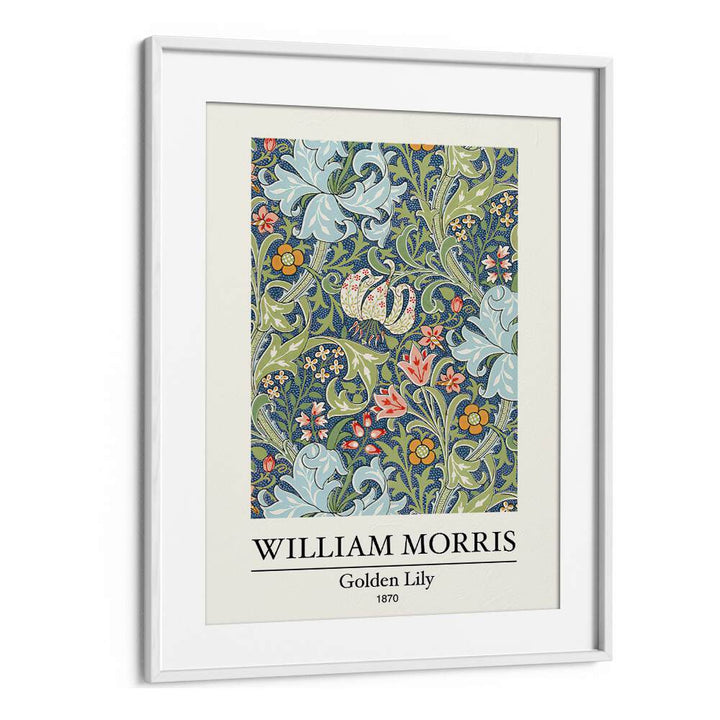 Gilded Elegance William Morris' 'golden Lily' (1870) William Morris's art painting Artwork in White frame With Mount