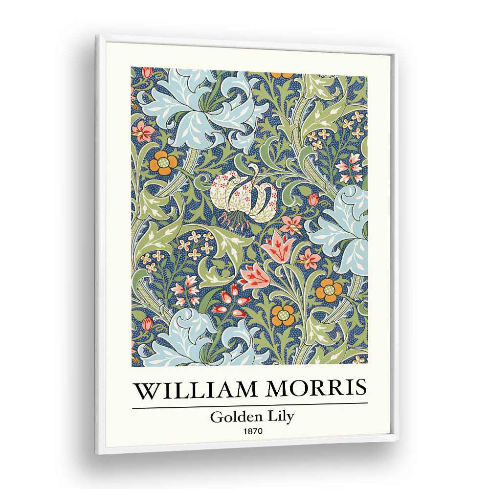 Gilded Elegance William Morris' 'golden Lily' (1870) William Morris's art painting Artwork in White Plain Frame