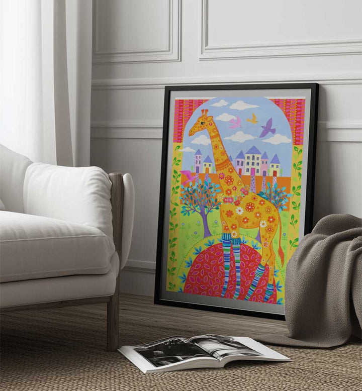 GIRAFFE IN LEG WARMERS , KIDS ROOM PAINTINGS