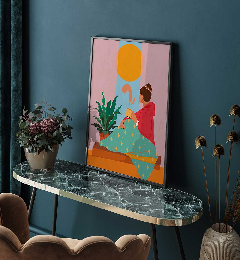 GIRL LOOKING OUT OF WINDOW II , FASHION POSTERS