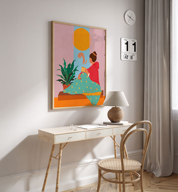 GIRL LOOKING OUT OF WINDOW II , FASHION POSTERS