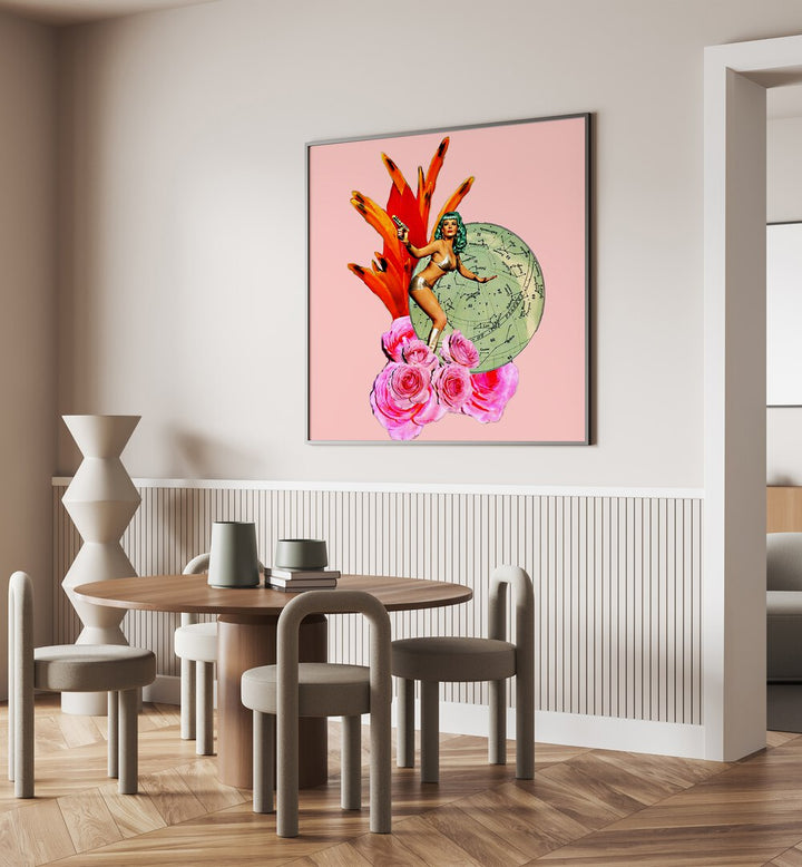 Stylish GIRL POWER IV, PORTRAITS artwork featuring vibrant colors, perfect for empowering modern women’s spaces.