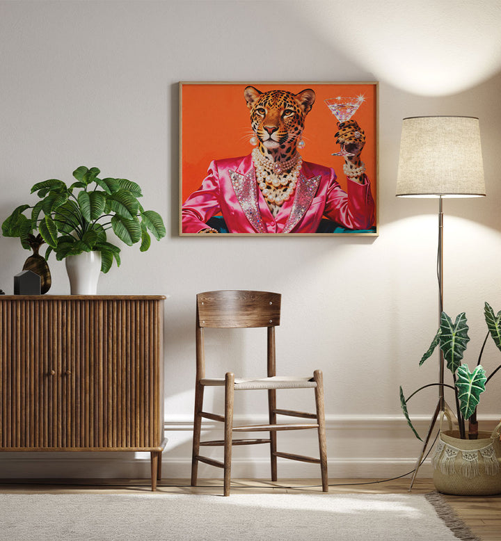 GLAMOROUS PINK LEOPARD MARTINI