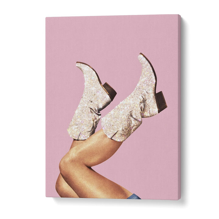 Glitter Boots-pink II  Surreal Painting Artwork in Gallery Wrap