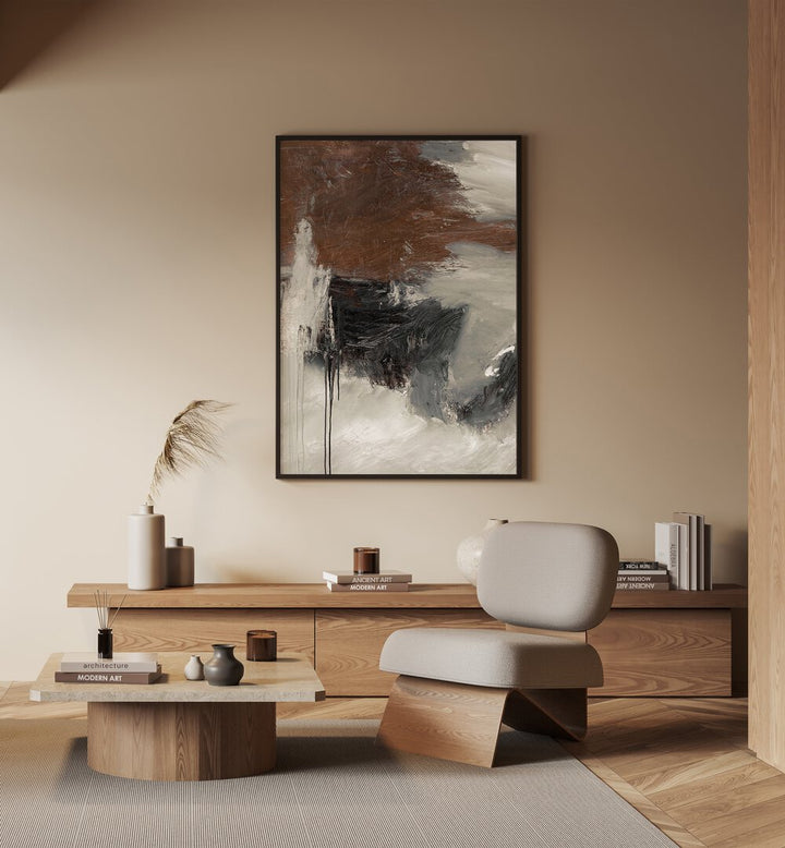Stunning GLOW Abstract Paintings displayed in a modern interior, adding vibrant color and creativity to the space.