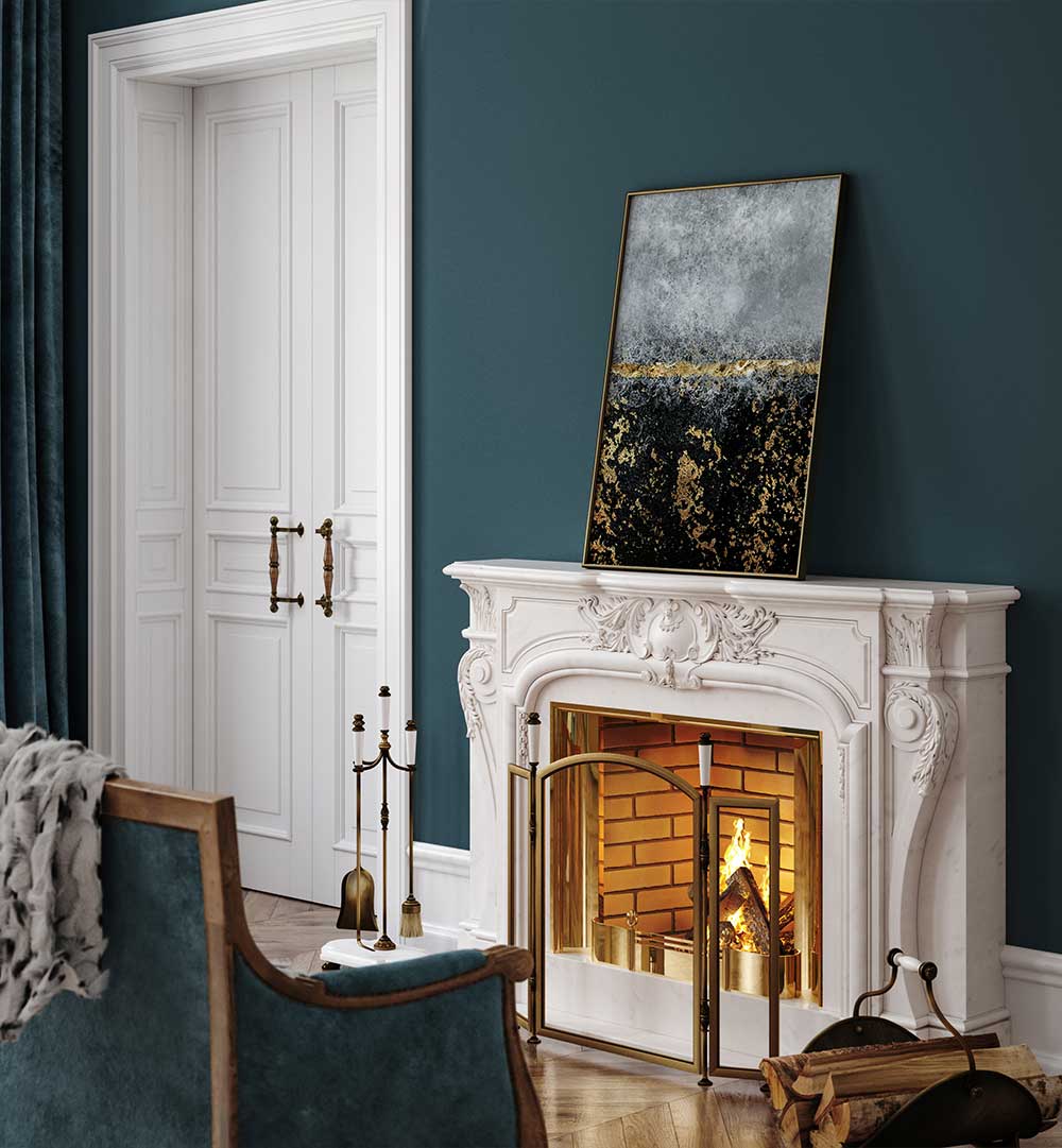 GOLD BLACK ABSTRACT , ABSTRACT PAINTINGS