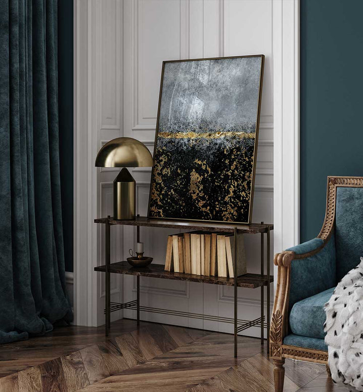 GOLD BLACK ABSTRACT , ABSTRACT PAINTINGS