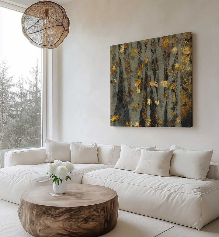 GOLD LEAF , FLORAL FLOWER PAINTINGS