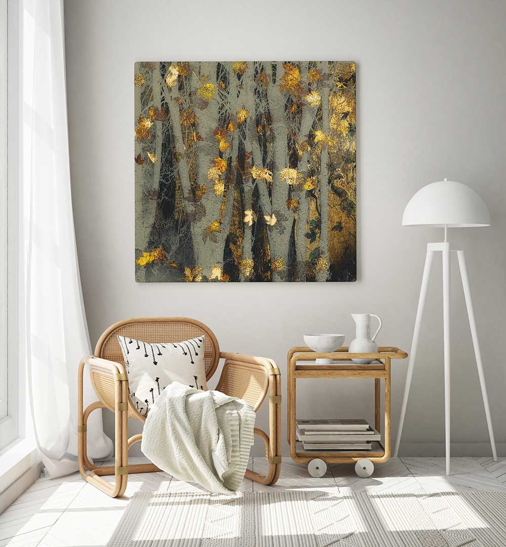 GOLD LEAF , FLORAL FLOWER PAINTINGS