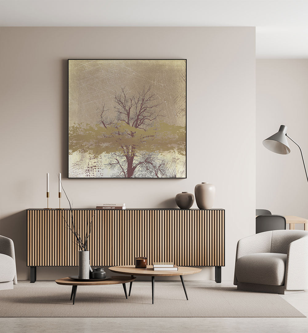 GOLDEN BARE TREE ABSTRACT