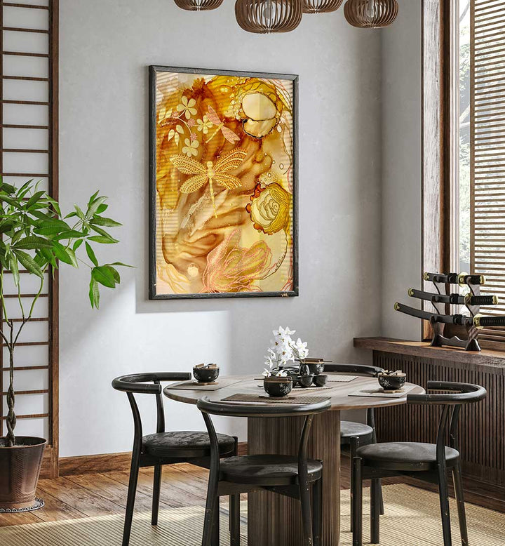 Vibrant GOLDEN DRAGONFLIES, KIDS ROOM PAINTINGS brighten up your child's space, sparking imagination and adventure.