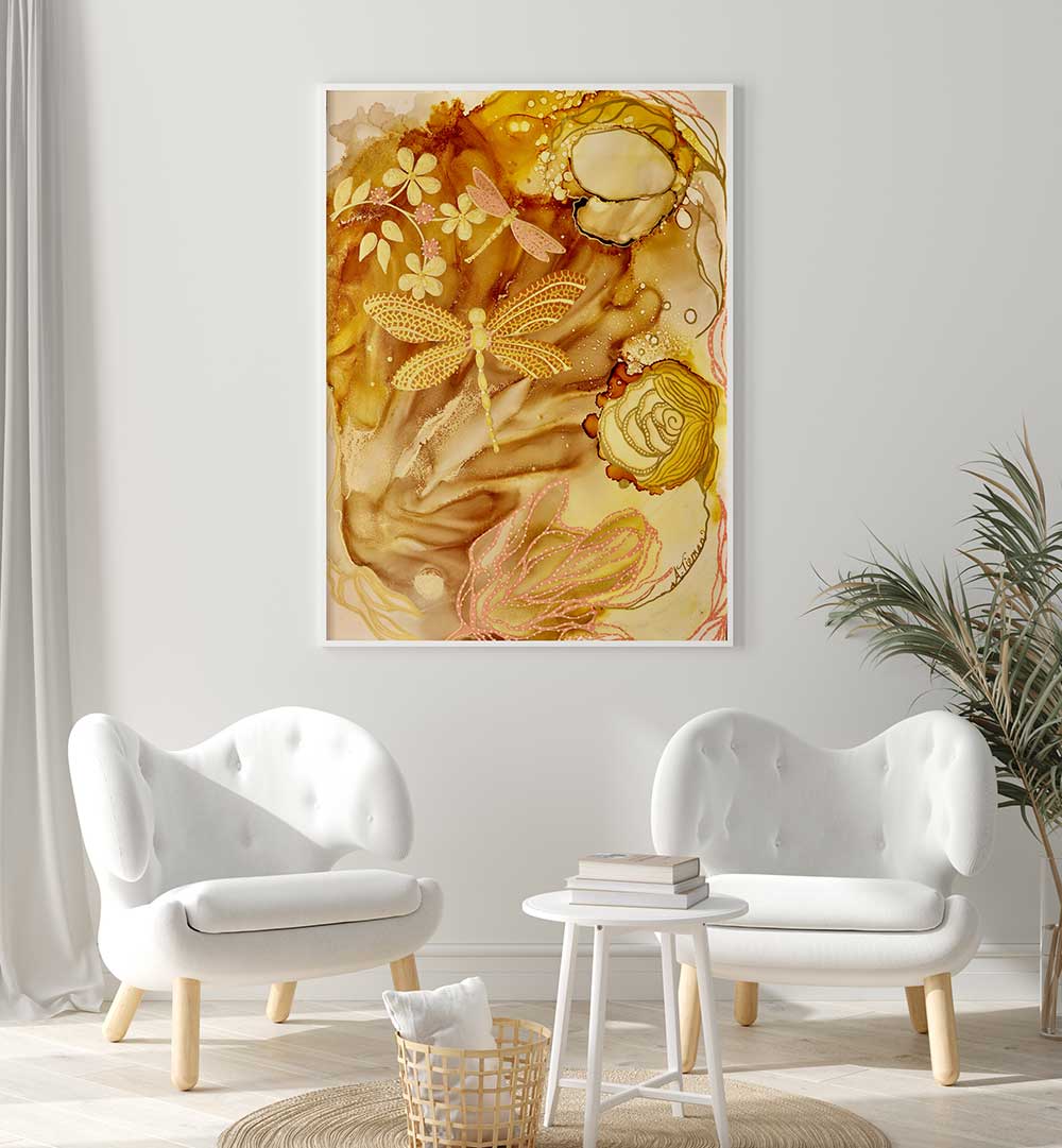 Golden Dragonflies, Kids Room Paintings brighten up a child's space with vibrant, imaginative wall art.