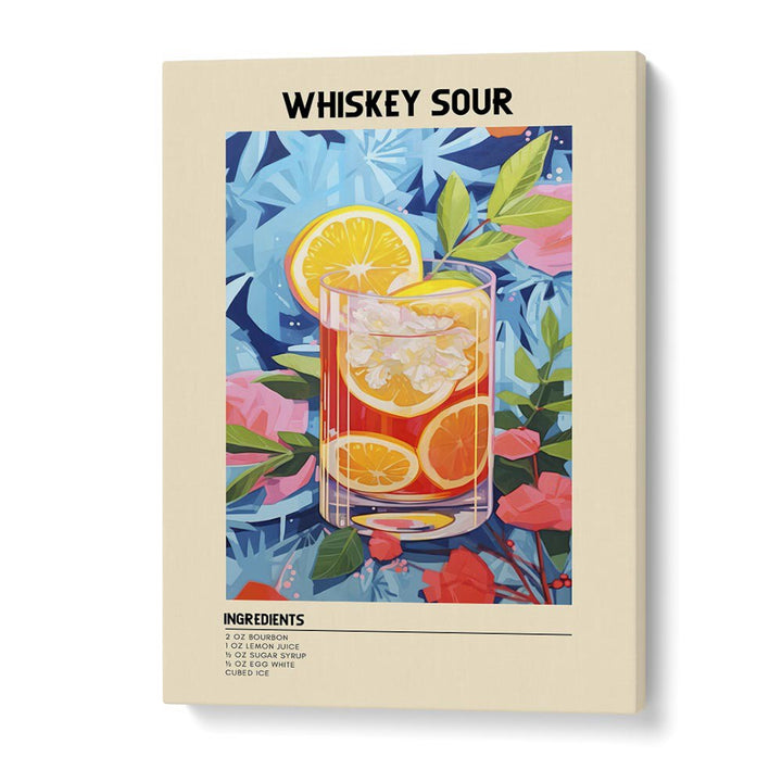 Golden Elegance Whiskey Sour Bar & Cafe Art Artwork in Gallery Wrap