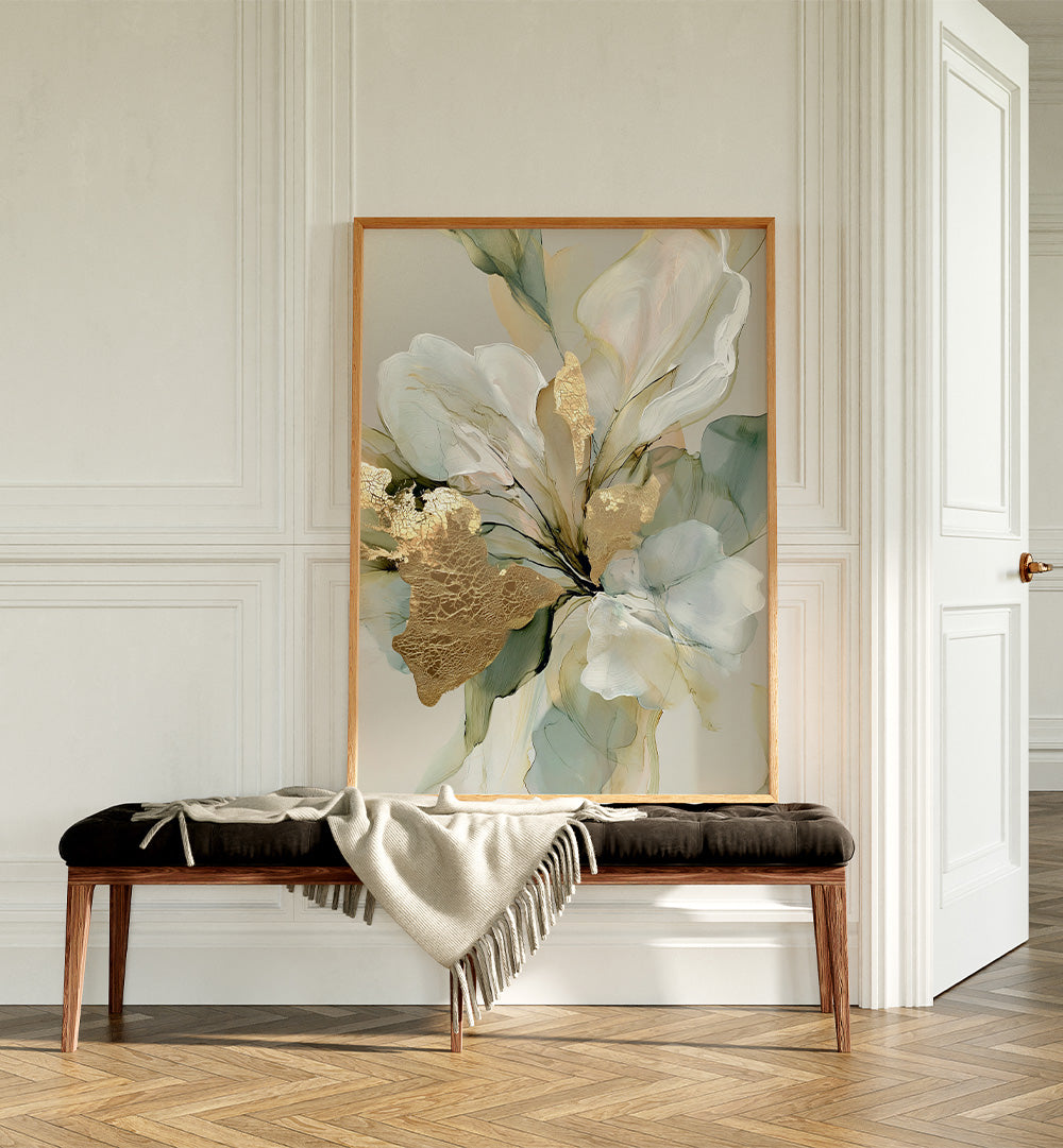 GOLDEN FLORAL ABSTRACT